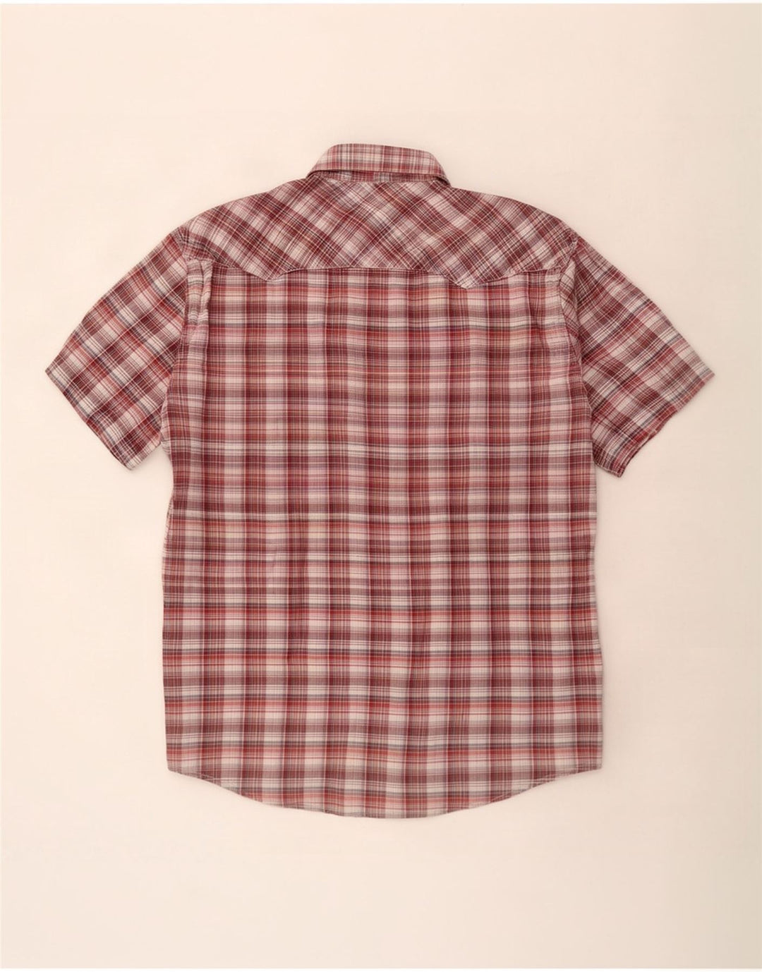Camisa masculina de manga curta Levi's XL marrom xadrez algodão