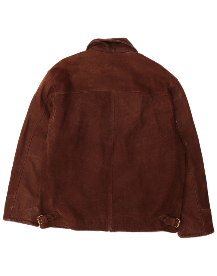 Jaqueta de couro masculina vintage Reino Unido 40 grande couro marrom