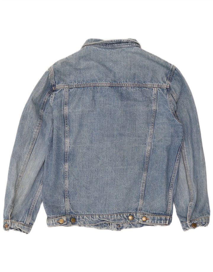 Jaqueta jeans masculina vintage UK 38 azul médio