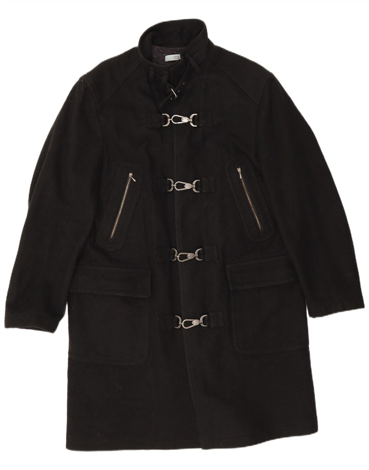 Red by Valentino Mens Duffle Coat IT 50 Lã Preta Grande