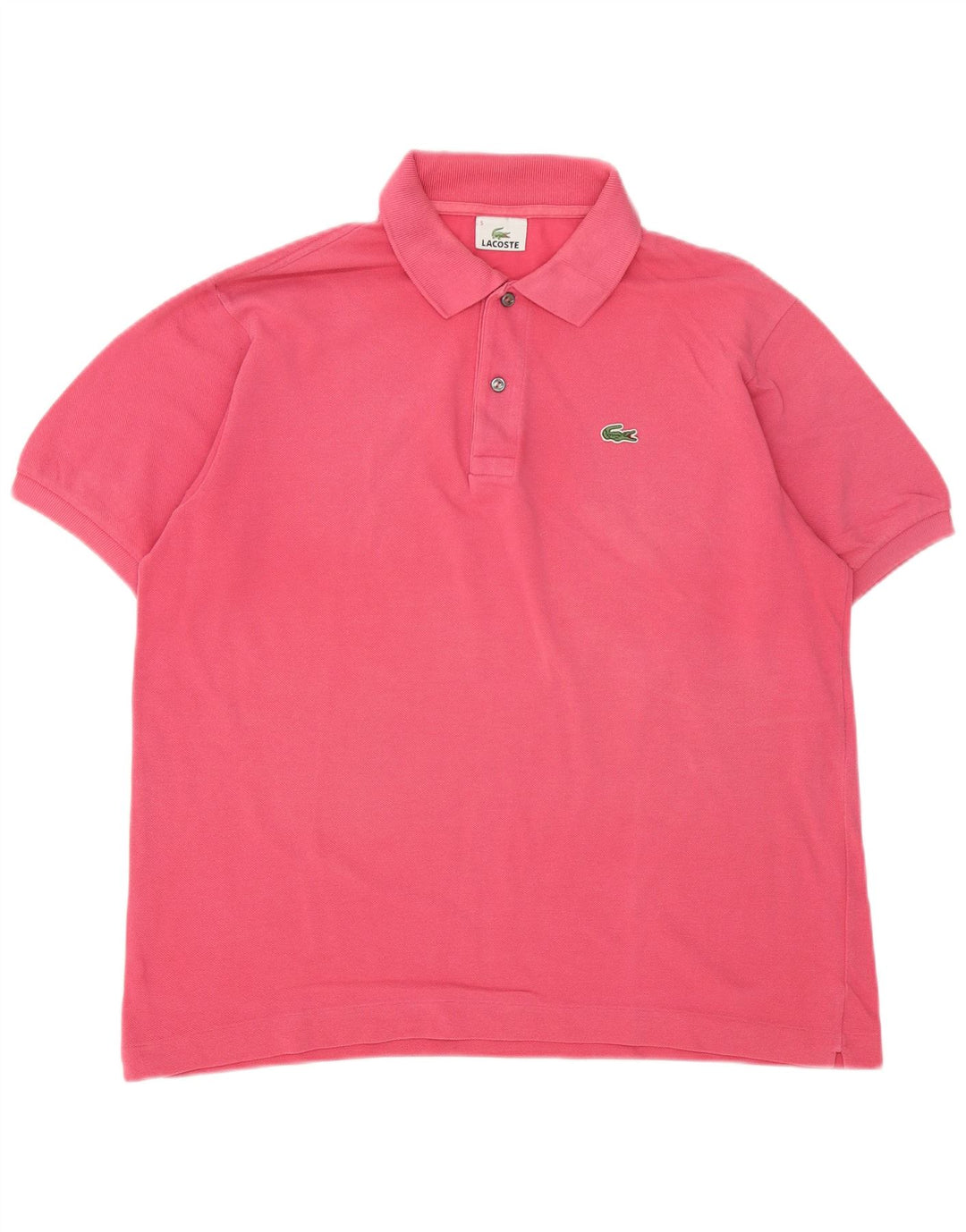 Camisa polo masculina Lacoste tamanho 5 grande algodão rosa