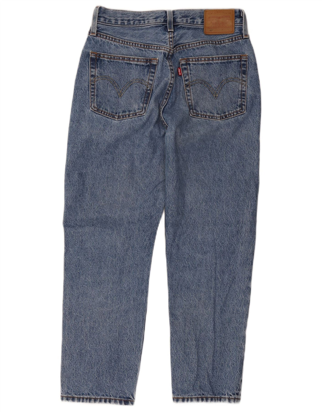 Calça jeans feminina Levi's 501 Straight W26 L26 azul algodão