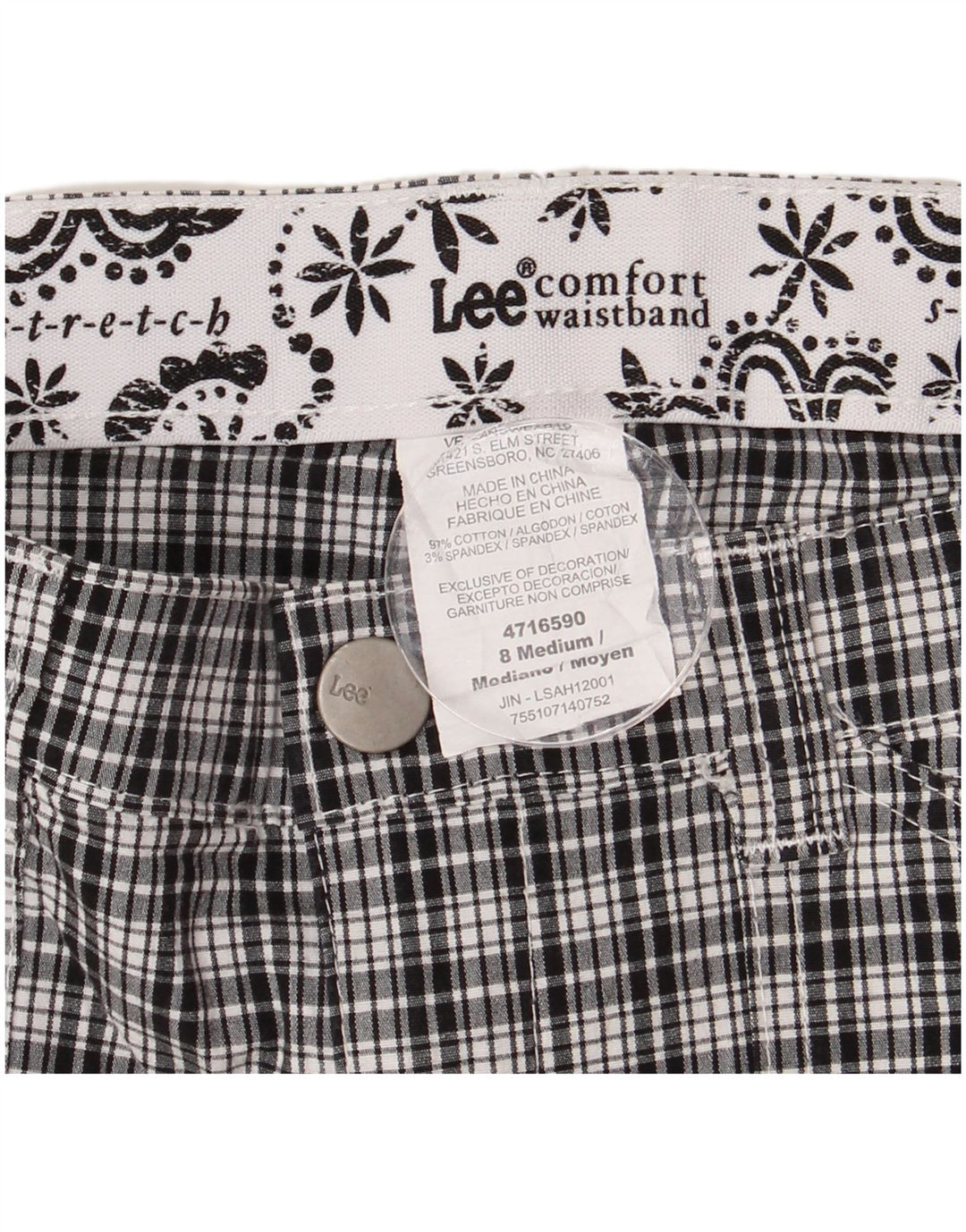 Shorts Casual Feminino US 8 Médio W28