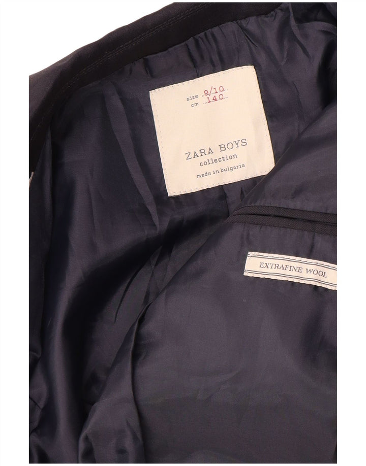 Jaqueta blazer de 2 botões Zara Boys 9-10 anos azul marinho lã