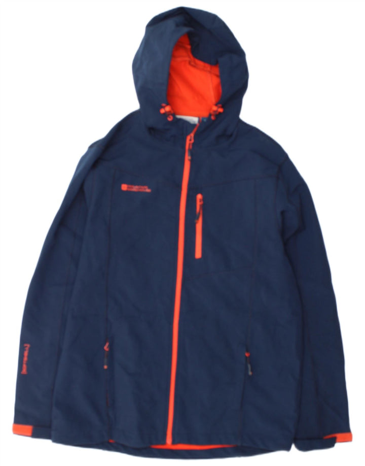 Jaqueta corta-vento masculina Mountain Warehouse com capuz Reino Unido 38 azul marinho médio