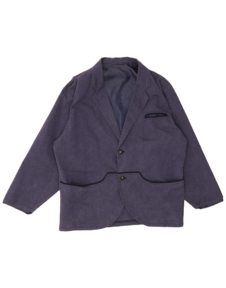 Jaqueta Blazer Masculina Vintage com 2 Botões IT 48 Azul Marinho Médio