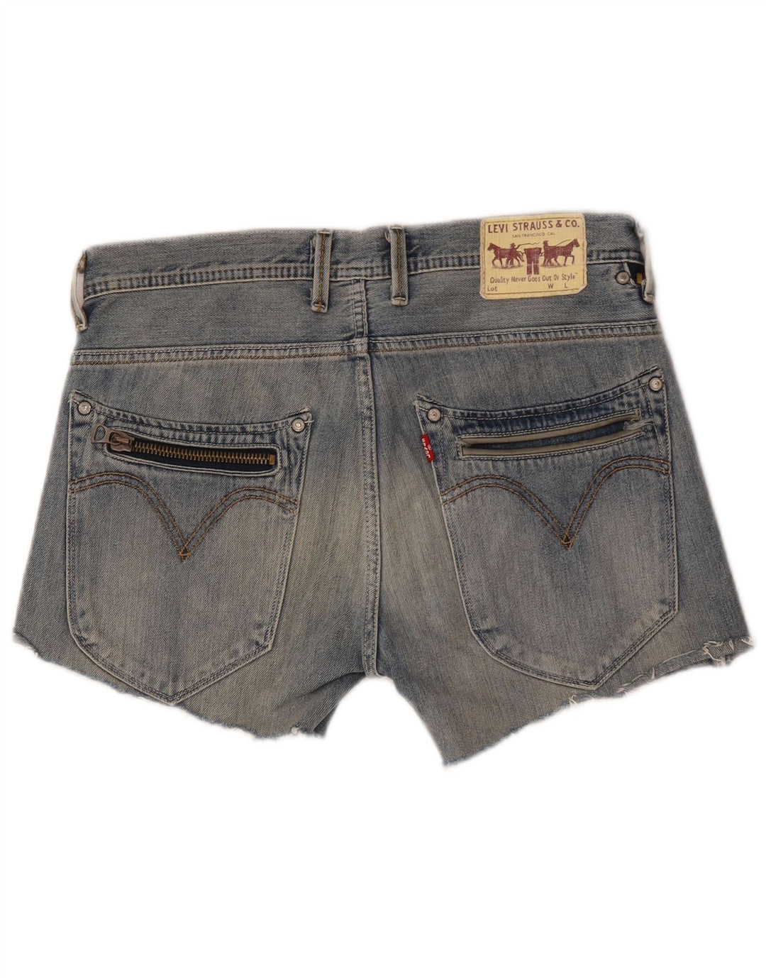 Shorts jeans feminino Levi's 504 W34 grande azul