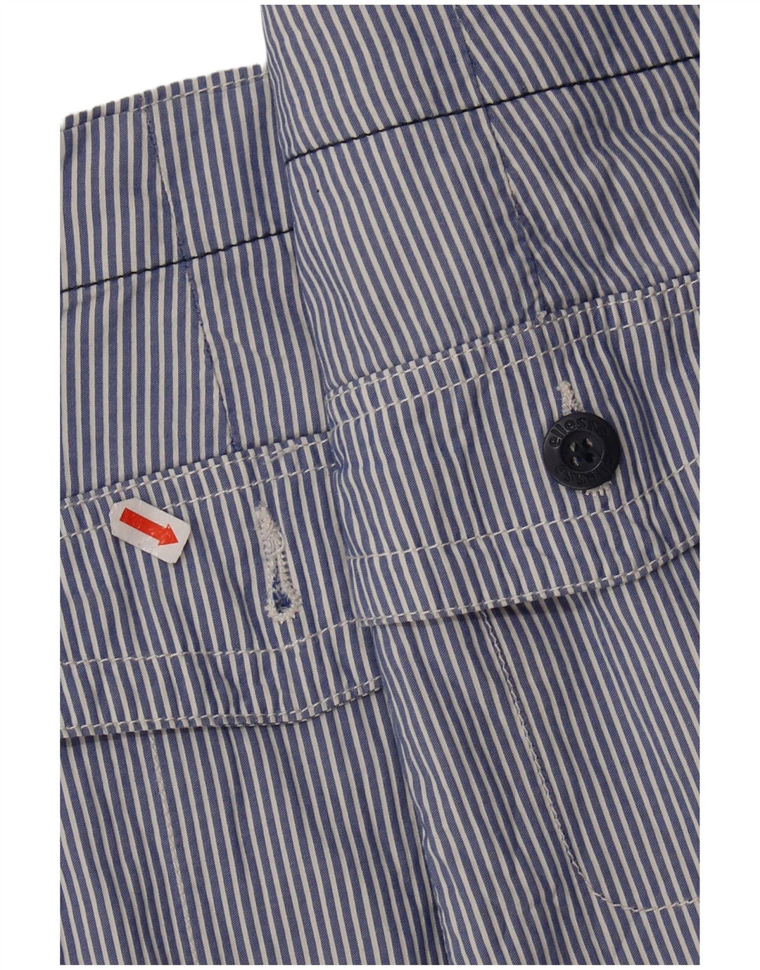 Shorts chino masculino ELLESSE IT 56 3XL W40 algodão listrado azul