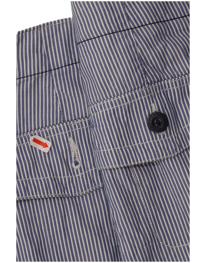 Shorts chino masculino ELLESSE IT 56 3XL W40 algodão listrado azul