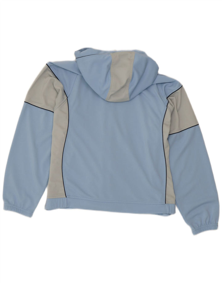 Jaqueta masculina Champion com capuz e moletom em poliéster colorblock azul médio