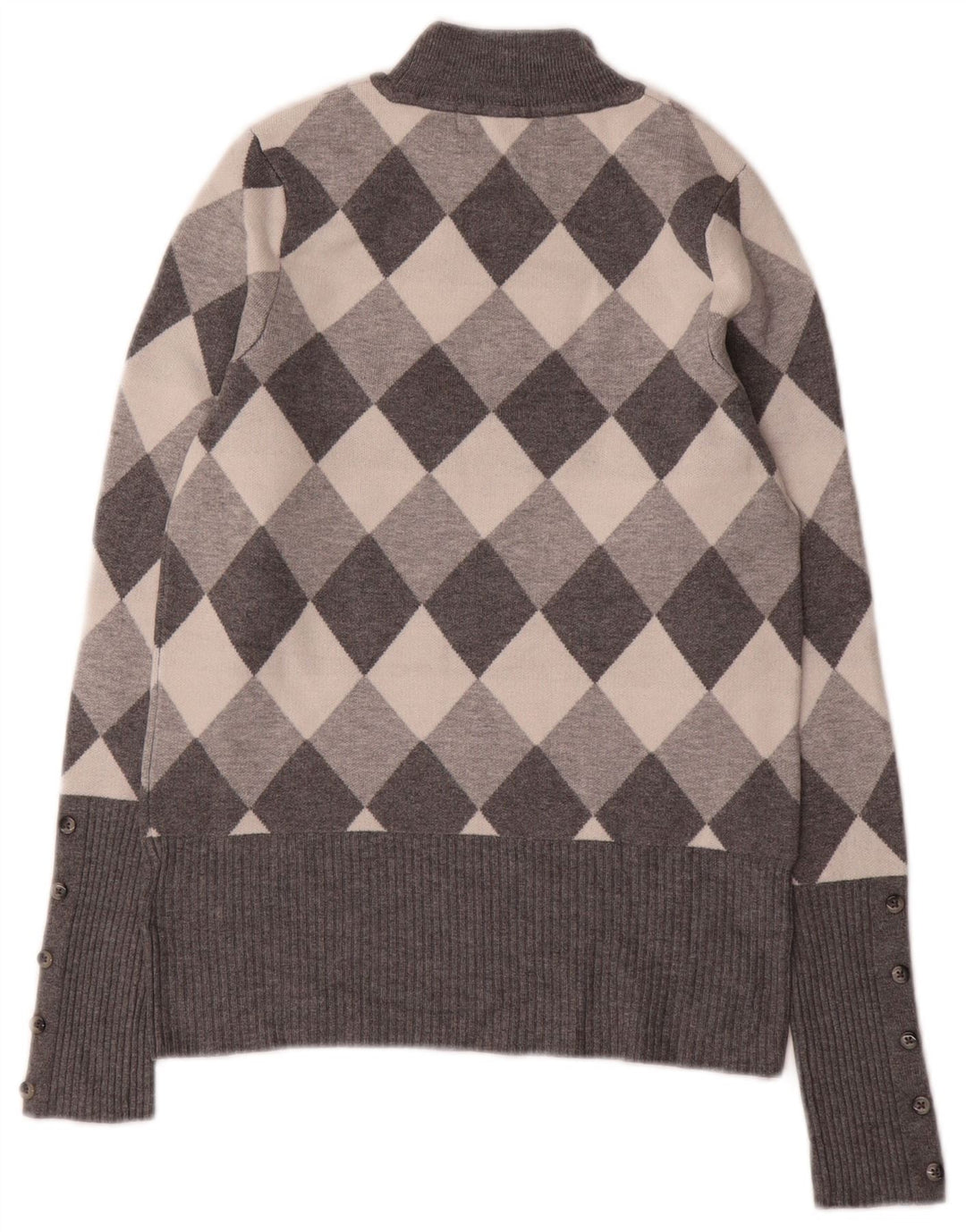 Suéter feminino Marks & Spencer com gola tartaruga Reino Unido 8 pequeno cinza
