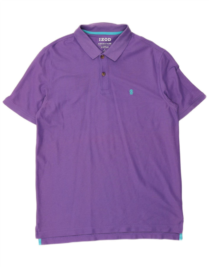 Camisa polo masculina Izod grande algodão roxo
