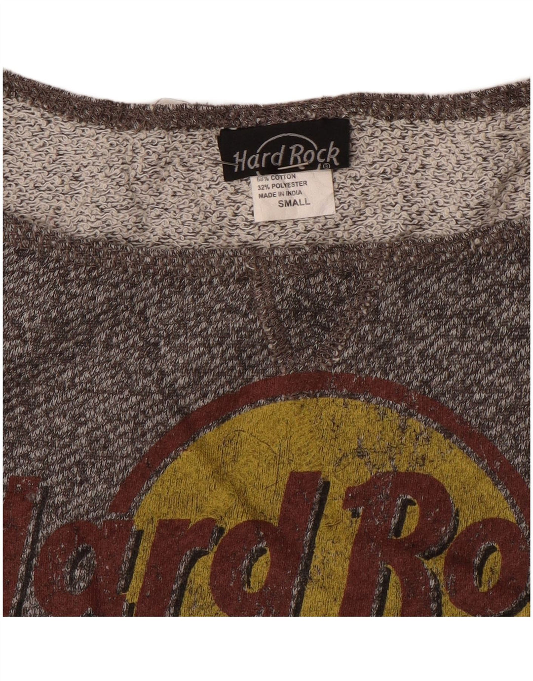 Jumper de moletom feminino com ombro de fora do Hard Rock Cafe Reino Unido 10 pequeno cinza