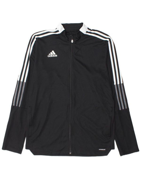 Adidas Mens Aeroready Tracksuit Top Jaqueta Grande Poliéster Preto