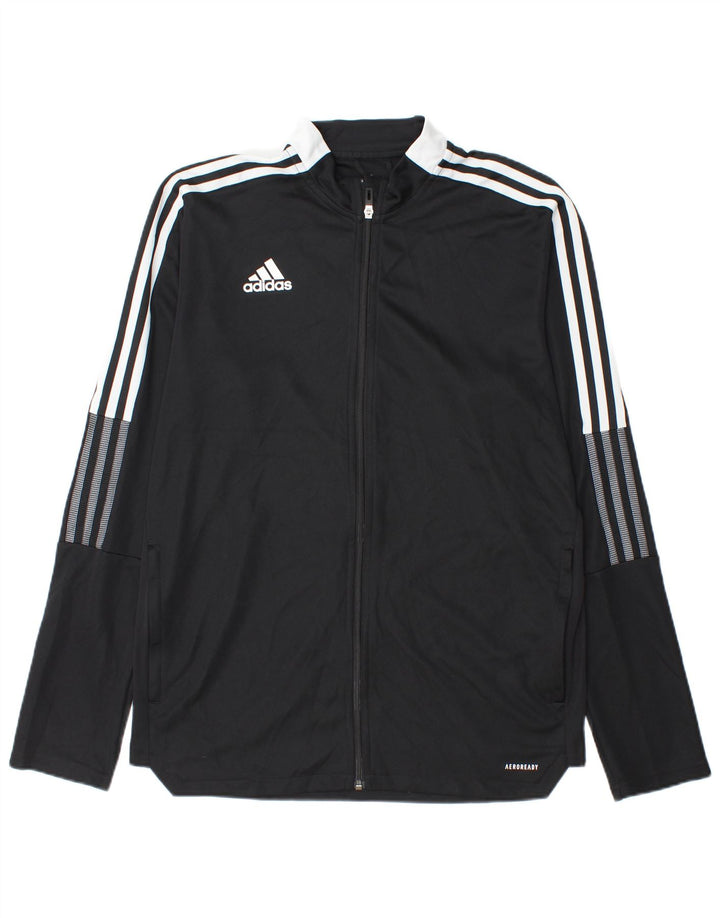Adidas Mens Aeroready Tracksuit Top Jaqueta Grande Poliéster Preto