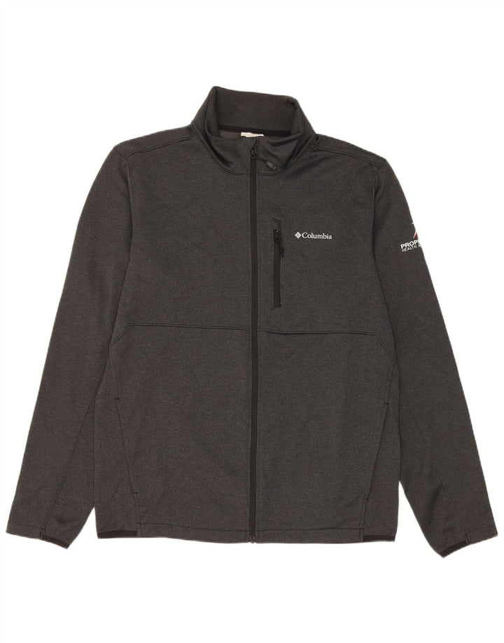 Columbia Mens Tracksuit Top Jacket Poliéster Cinza Médio