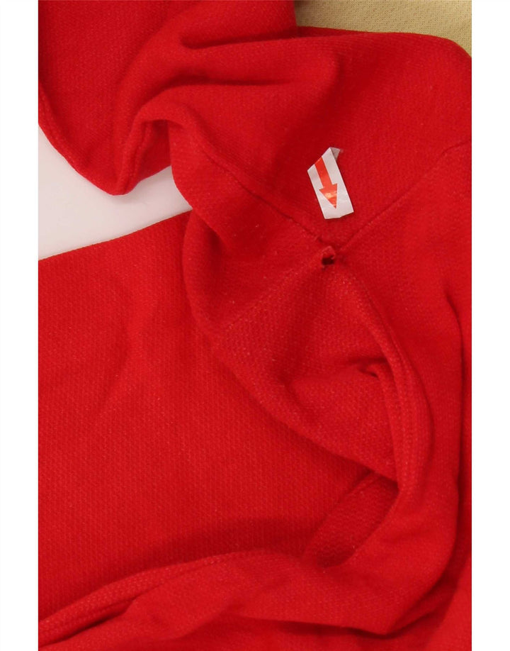 Jumper de moletom masculino vintage grande bloco colorido vermelho