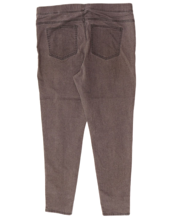 Calça jeans feminina Marks & Spencer curta UK 16 grande W34 L25 algodão cinza