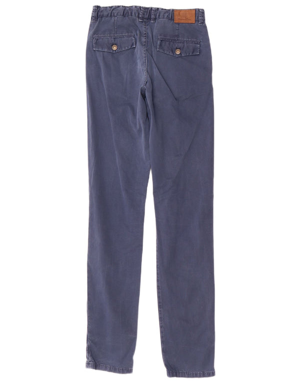 Calças Chino Massimo Dutti Meninos Casual Fit Slim 13-14 Anos W26 L33 Azul