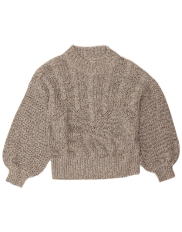 Suéter feminino Object com gola redonda UK 16 grande cinza acrílico