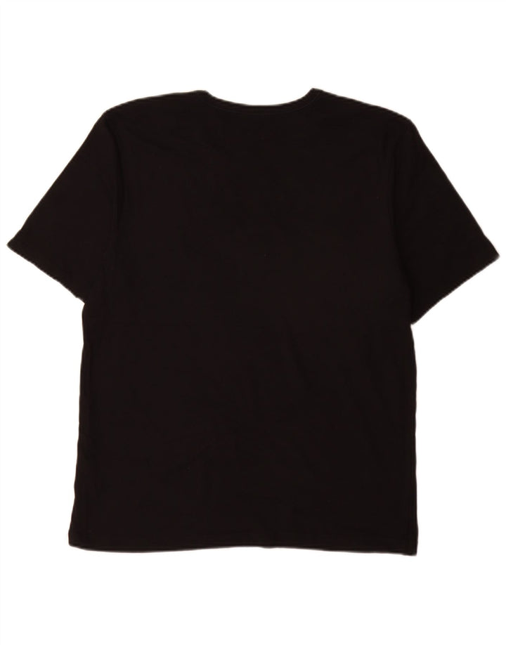 Camiseta feminina Hugo Boss grande algodão preto