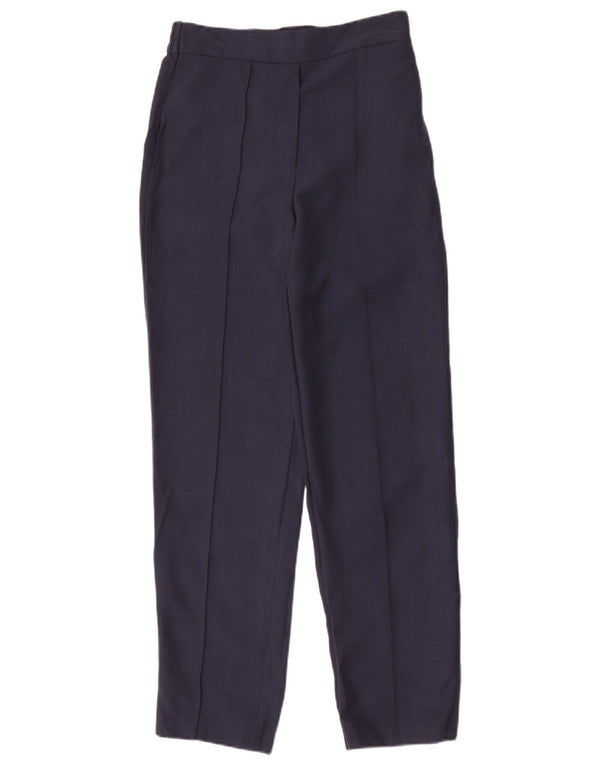 Calça casual feminina Marks & Spencer UK 8 pequena W26 L29 azul marinho