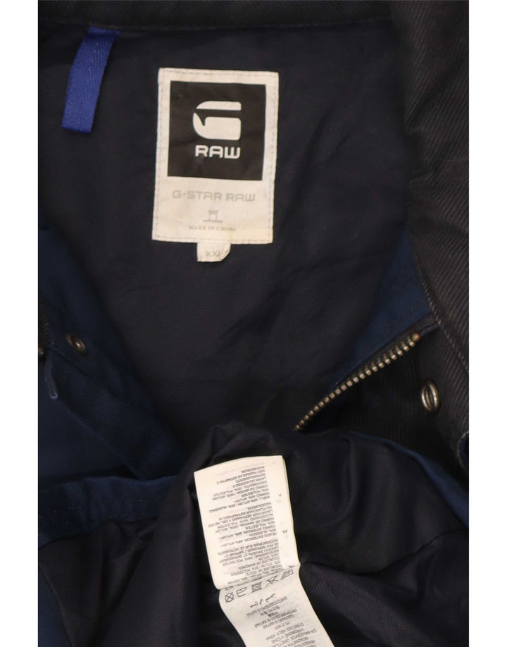 Jaqueta utilitária masculina G-Star UK 44 2XL azul marinho nylon