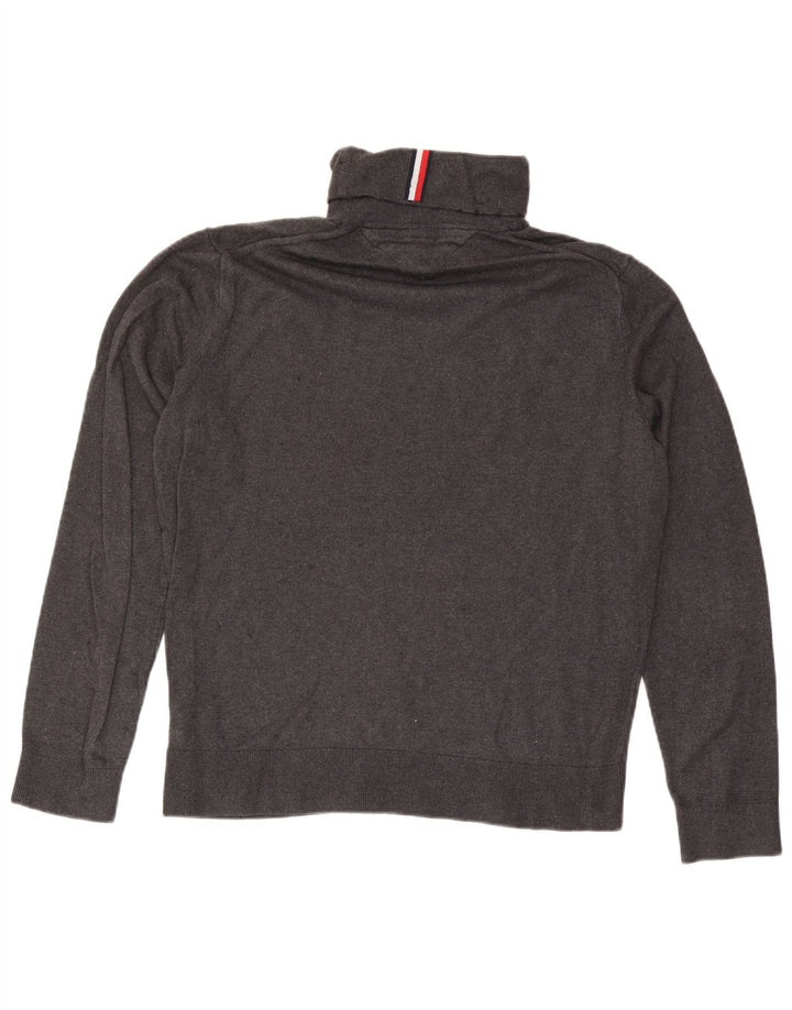 Tommy Hilfiger Suéter masculino com gola redonda XL algodão cinza