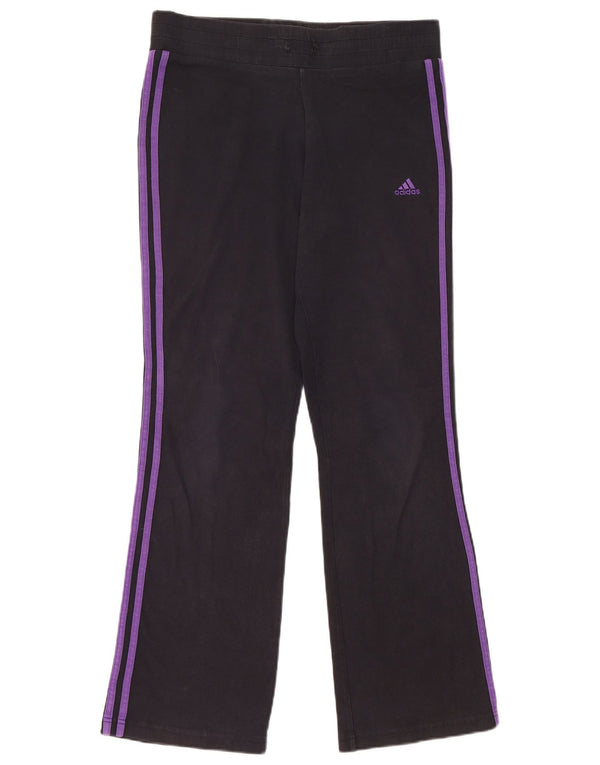 Adidas Womens Tracksuit Trousers UK 12 Medium Navy Blue Cotton