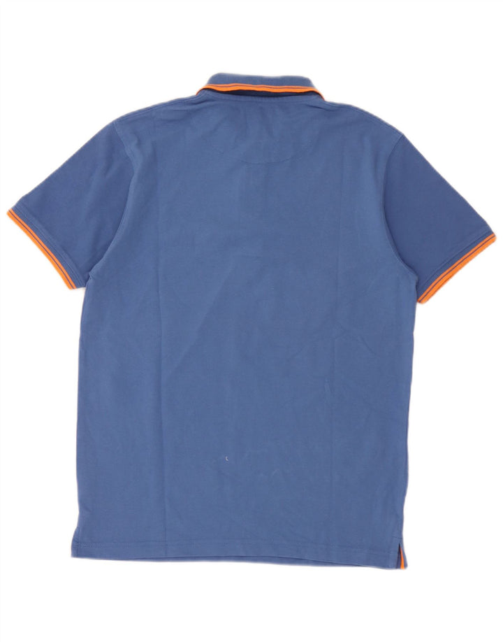 Camisa polo masculina Avirex de algodão azul médio