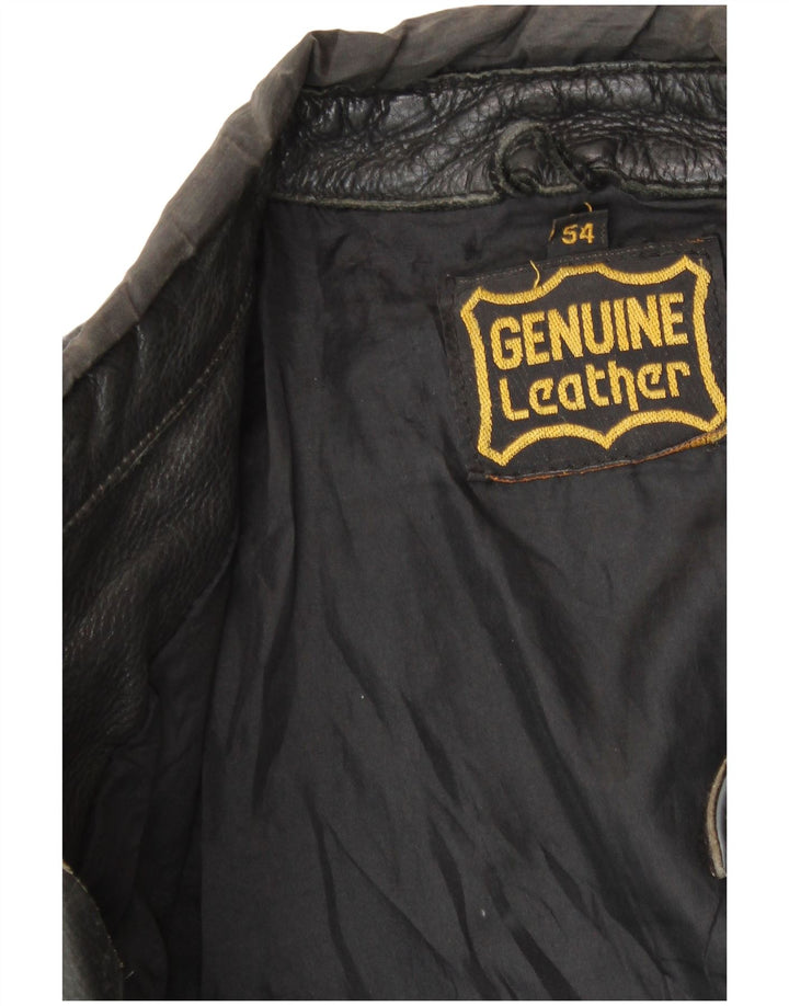 Jaqueta bomber masculina SCOTCHLITE 3M IT 54 2XL couro preto Colourblock