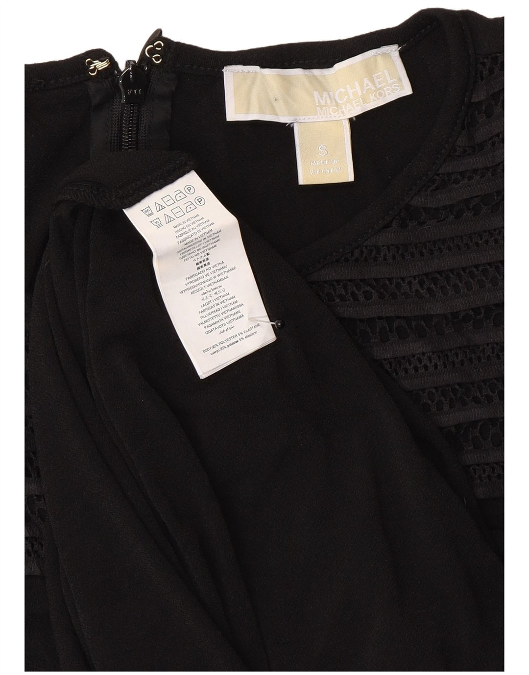 Macacão feminino Michael Kors Reino Unido 10 pequeno poliéster preto