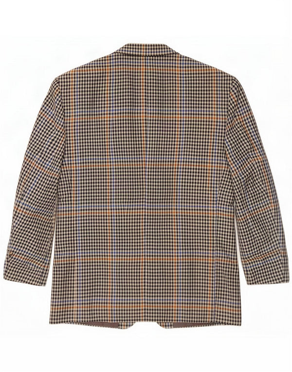 Ferre Mens 2 Button Blazer Jacket IT 52 XL Multicolor Gingham