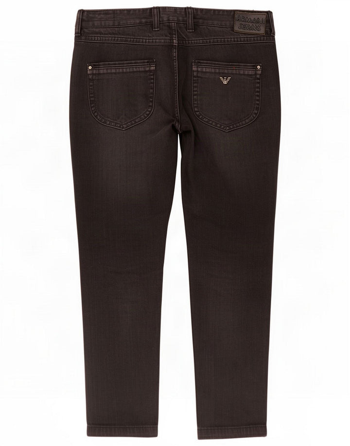 Armani Mens Straight Jeans W33 L29 Algodão Preto