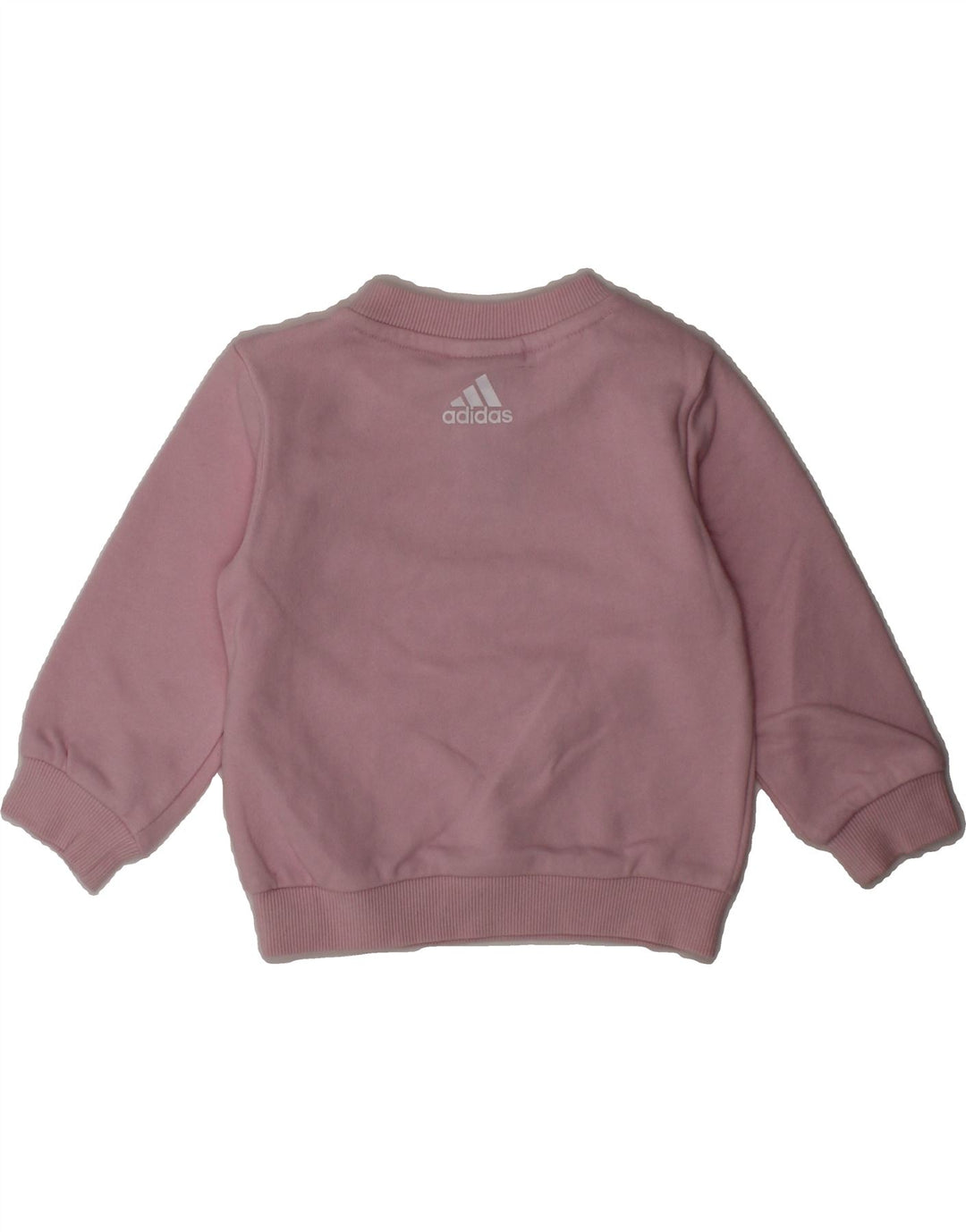 ADIDAS Baby Girls Graphic Sweatshirt Jumper 3-6 Months Pink Cotton Vintage Adidas and Second-Hand Adidas from Messina Hembry 