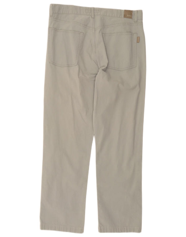 Calça masculina reta casual Avirex W34 L27 algodão cinza