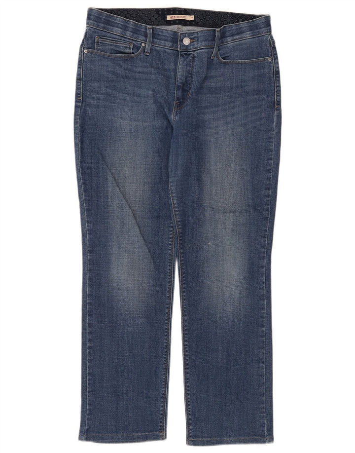 Calça jeans feminina Levi's 525 Straight US 14 XL W36 L30 Azul