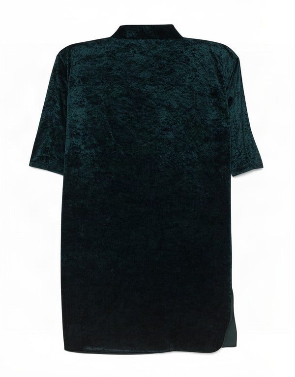 First Avenue Womens 3/4 Sleeve Velvet Tunic Dress UK 18 XL Green