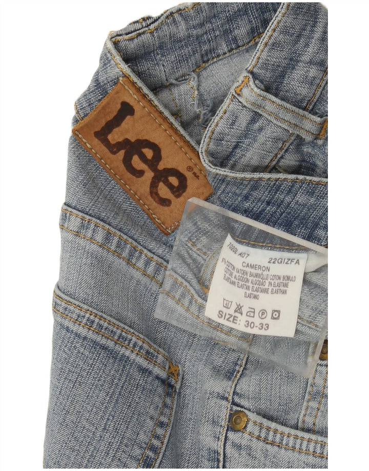 LEE Feminino Cameron Straight Jeans W30 L33 Azul Algodão