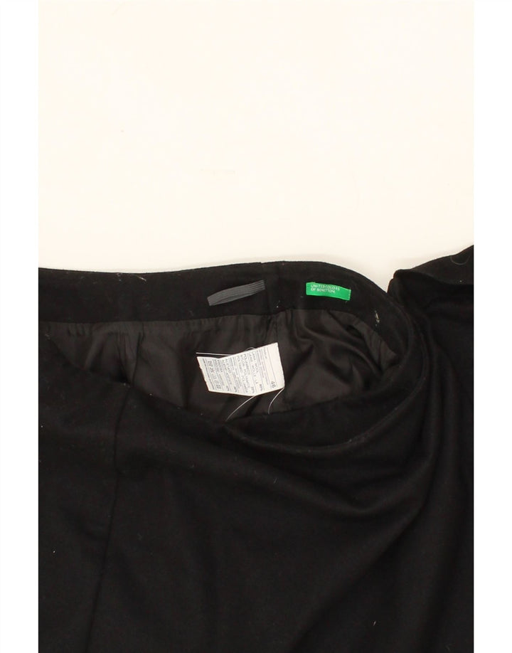 BENETTON Womens Mini Skirt IT 46 Large W32  Black Wool Vintage Benetton and Second-Hand Benetton from Messina Hembry 