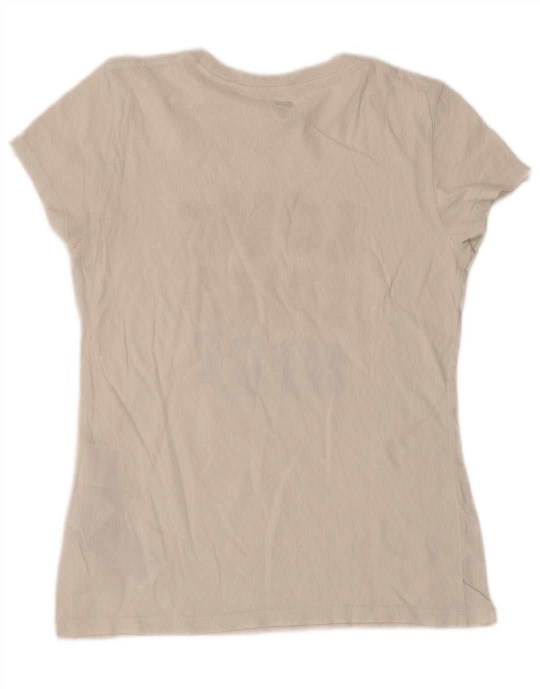 Camiseta feminina gráfica Levi's UK 8 pequena algodão branco