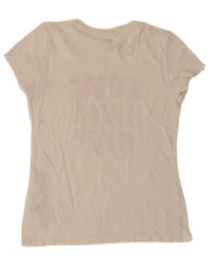 Camiseta feminina gráfica Levi's UK 8 pequena algodão branco