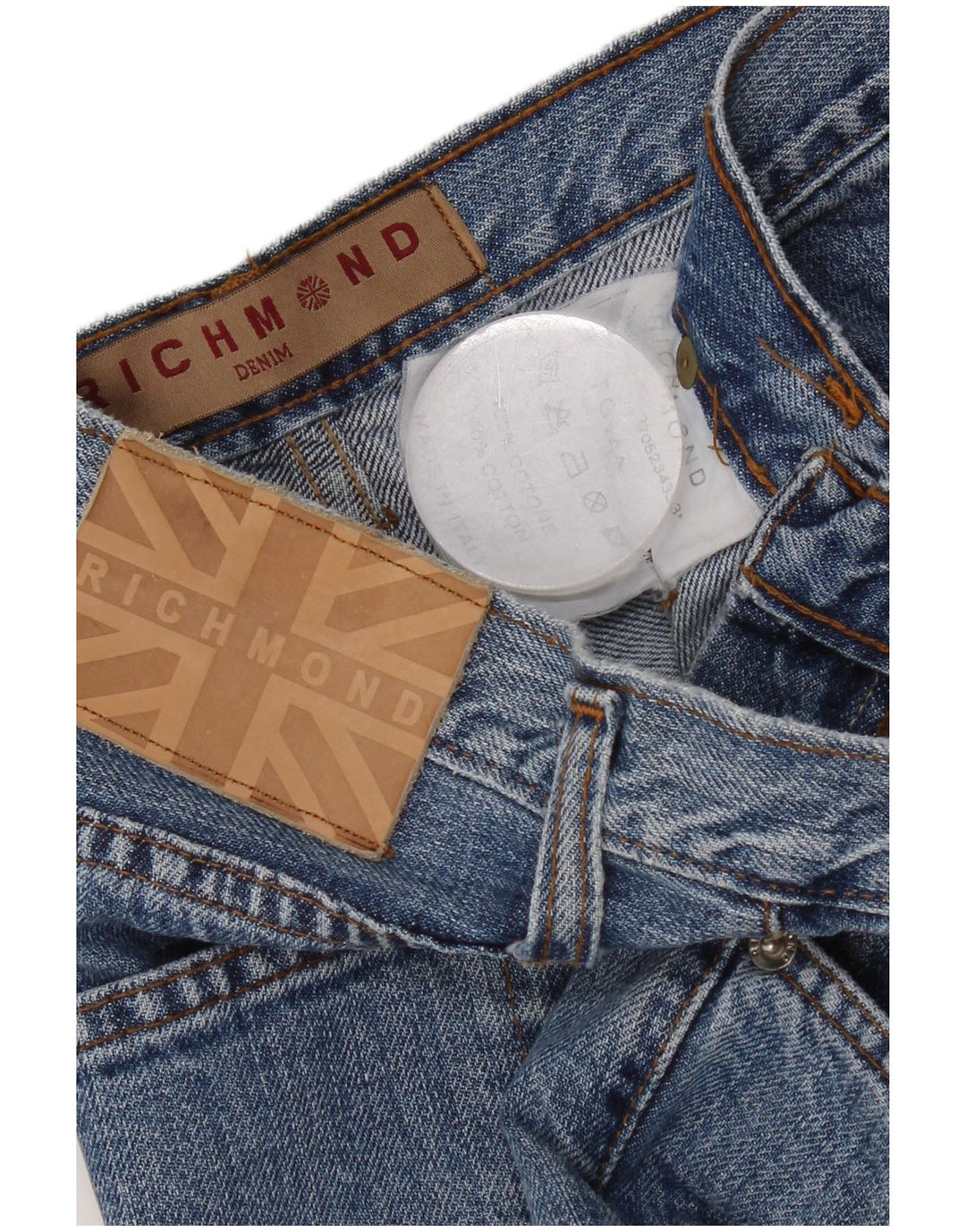 Richmond feminino gráfico bootcut jeans IT 44 médio W30 L32 algodão azul