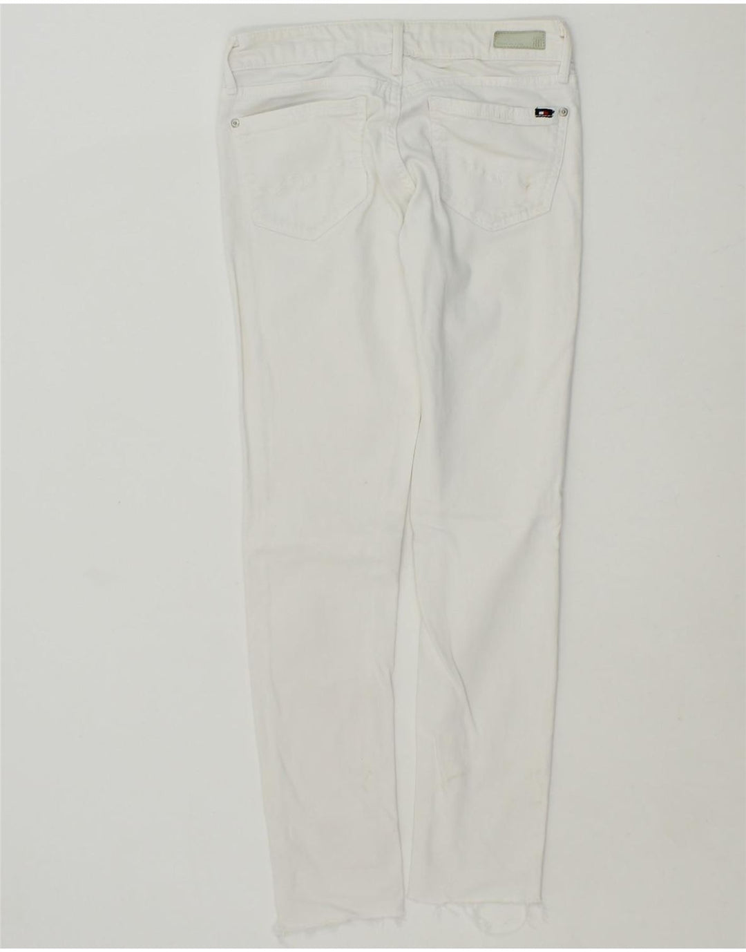 TOMMY HILFIGER Womens Milan Slim Jeans W25 L27  White Cotton Vintage Tommy Hilfiger and Second-Hand Tommy Hilfiger from Messina Hembry 