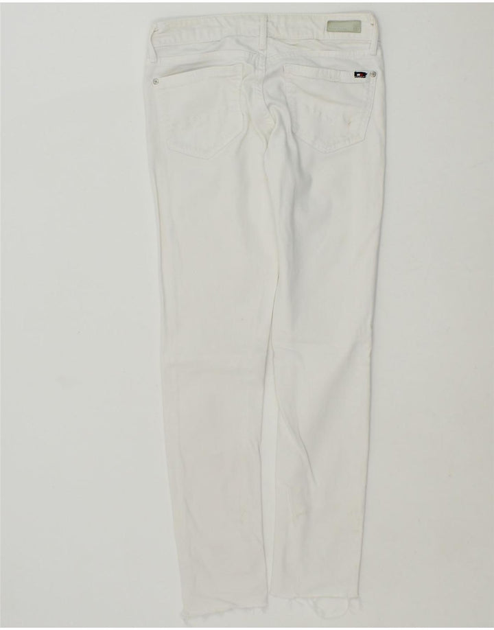TOMMY HILFIGER Womens Milan Slim Jeans W25 L27  White Cotton Vintage Tommy Hilfiger and Second-Hand Tommy Hilfiger from Messina Hembry 