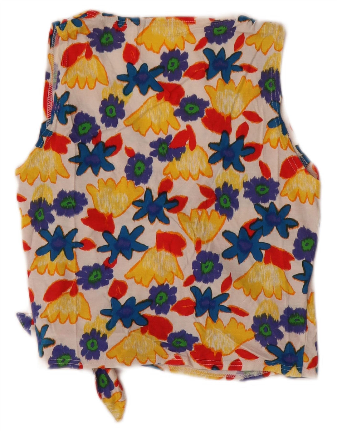 Colmar Womens Wrap Crop Top UK 14 Grande Algodão Floral Multicolorido