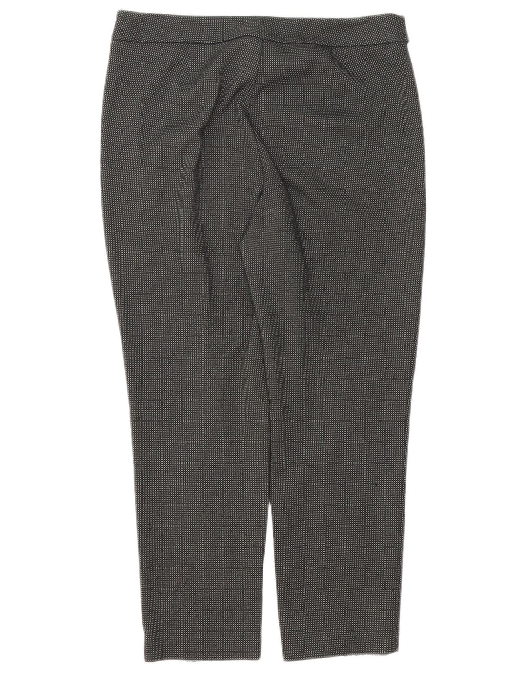 Calça feminina Marks & Spencer de terno curto Reino Unido 12 médio W34 L26 xadrez cinza