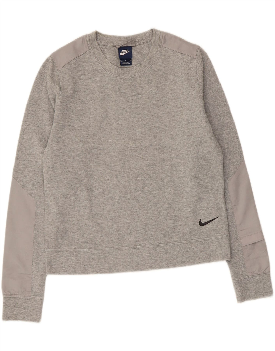 Moletom feminino Nike Jumper UK 14 algodão cinza médio