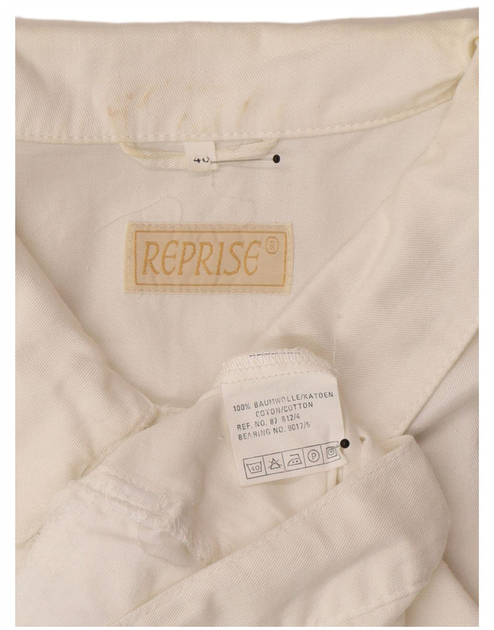 Colete jeans feminino Reprise IT 46 grande algodão branco