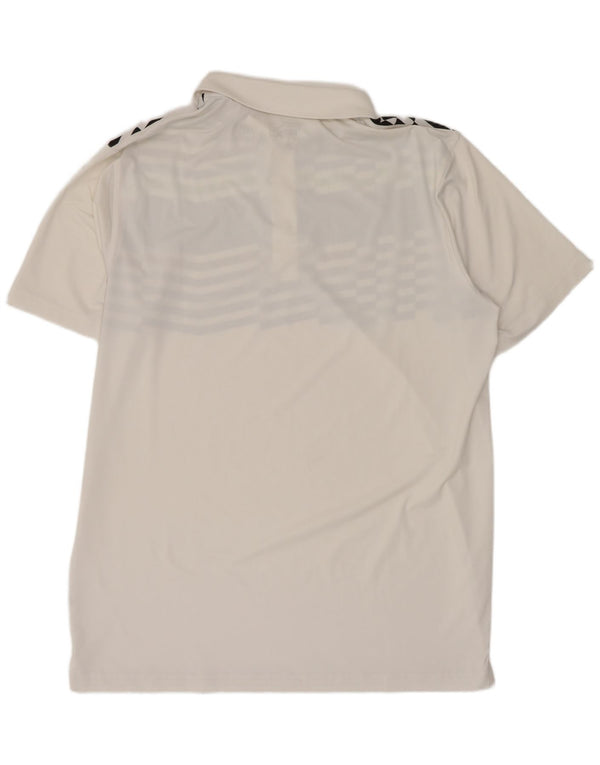 Camisa polo masculina Puma médio branco colorblock